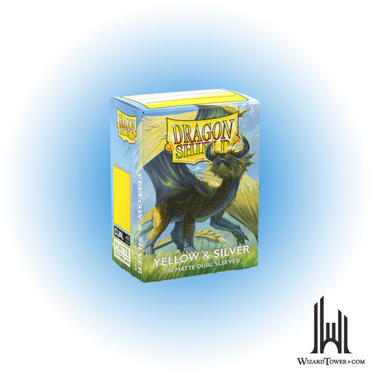 Deck Protectors - Dragon Shield Matte Dual Yellow and Silver 100ct