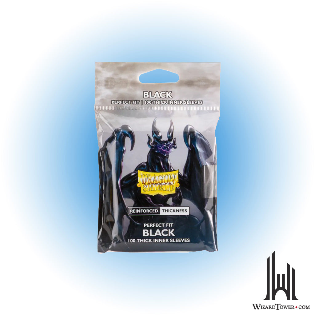 Deck Protectors - Dragon Shield Perfect Fit Black Thick 100ct