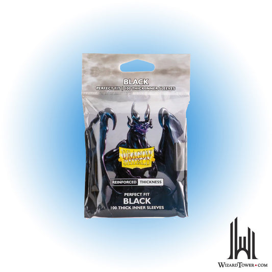 Deck Protectors - Dragon Shield Perfect Fit Black Thick 100ct
