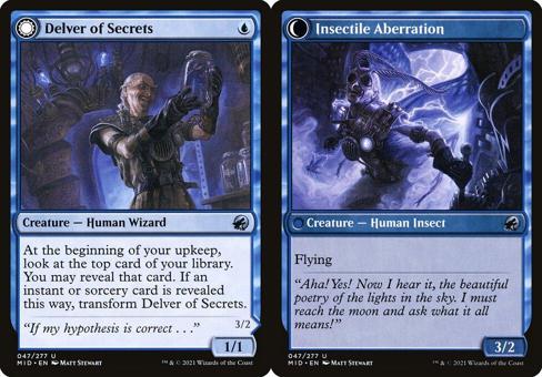 Delver of Secrets // Insectile Aberration - Foil