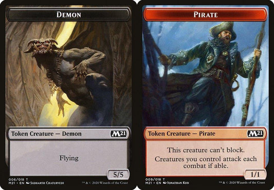 Demon (006) // Pirate (009) Double-Sided Token - Foil