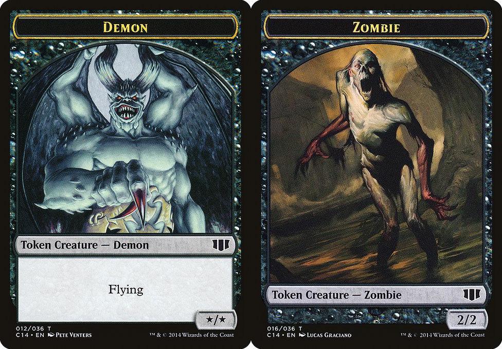 Demon (012) // Zombie (016) Double-Sided Token