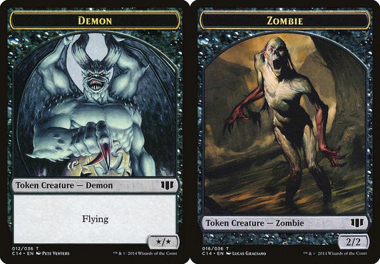 Demon (012) // Zombie (016) Double-Sided Token