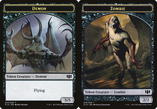 Demon (013) // Zombie (016) Double-Sided Token