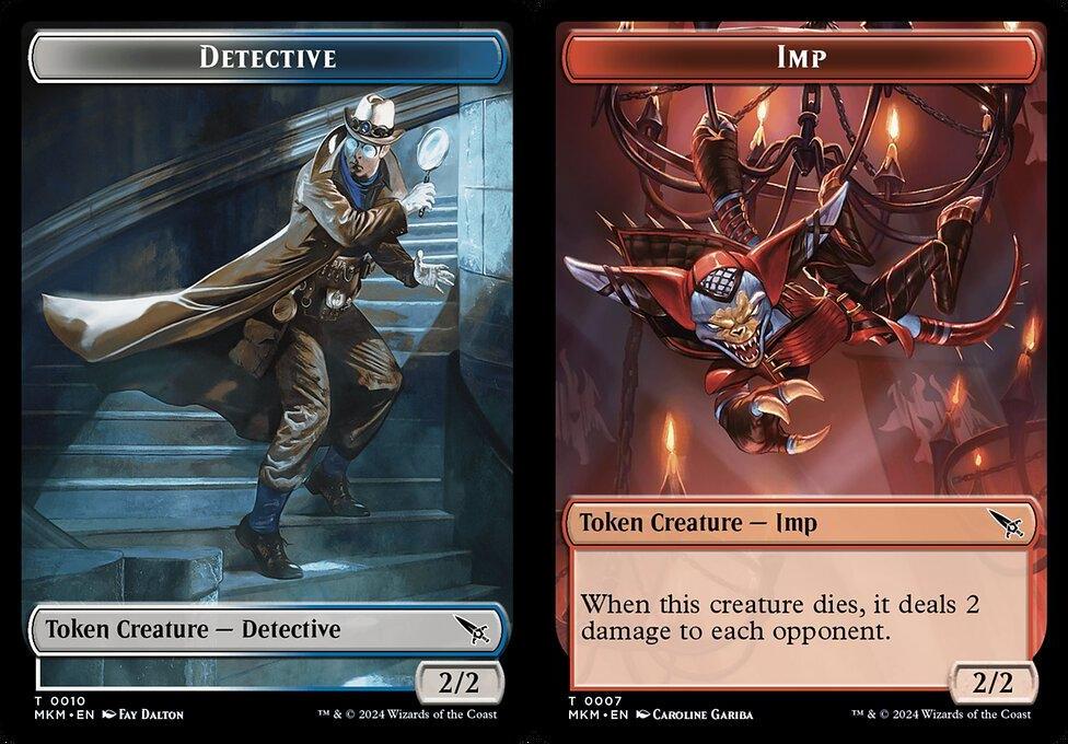 Detective (0010) // Imp (0007) Double-Sided Token - Foil