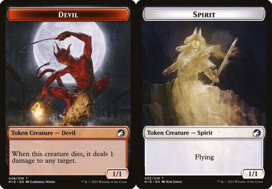 Devil (006) // Spirit (002) Double-Sided Token - Foil