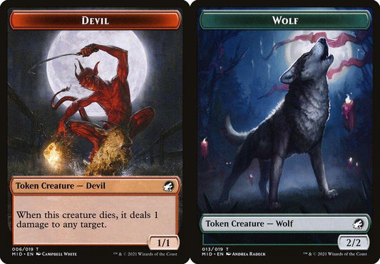Devil (006) // Wolf (013) Double-Sided Token - Foil