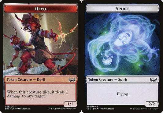 Devil (008) // Spirit (003) Double-Sided Token - Foil