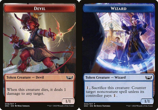 Devil (008) // Wizard (005) Double-Sided Token - Foil