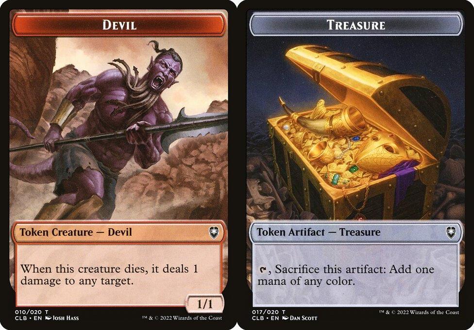 Devil (010) // Treasure (017) Double-Sided Token - Foil