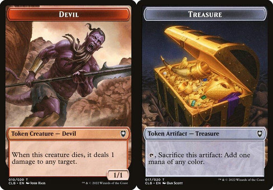 Devil (010) // Treasure (017) Double-Sided Token - Foil