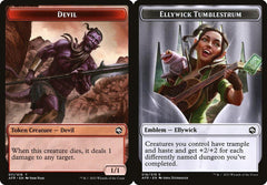 Devil (011) // Ellywick Tumblestrum Emblem (016) Double-Sided Token - Foil