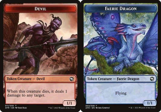 Devil (011) // Faerie Dragon (004) Double-Sided Token - Foil