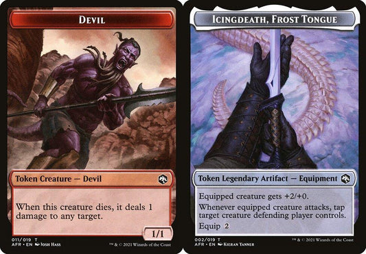 Devil (011) // Icingdeath, Frost Tongue (002) Double-Sided Token - Foil