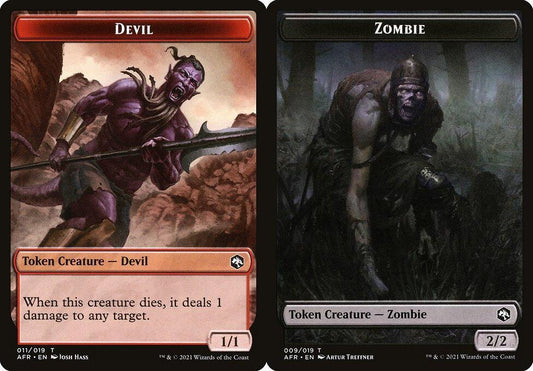 Devil (011) // Zombie (009) Double-Sided Token - Foil