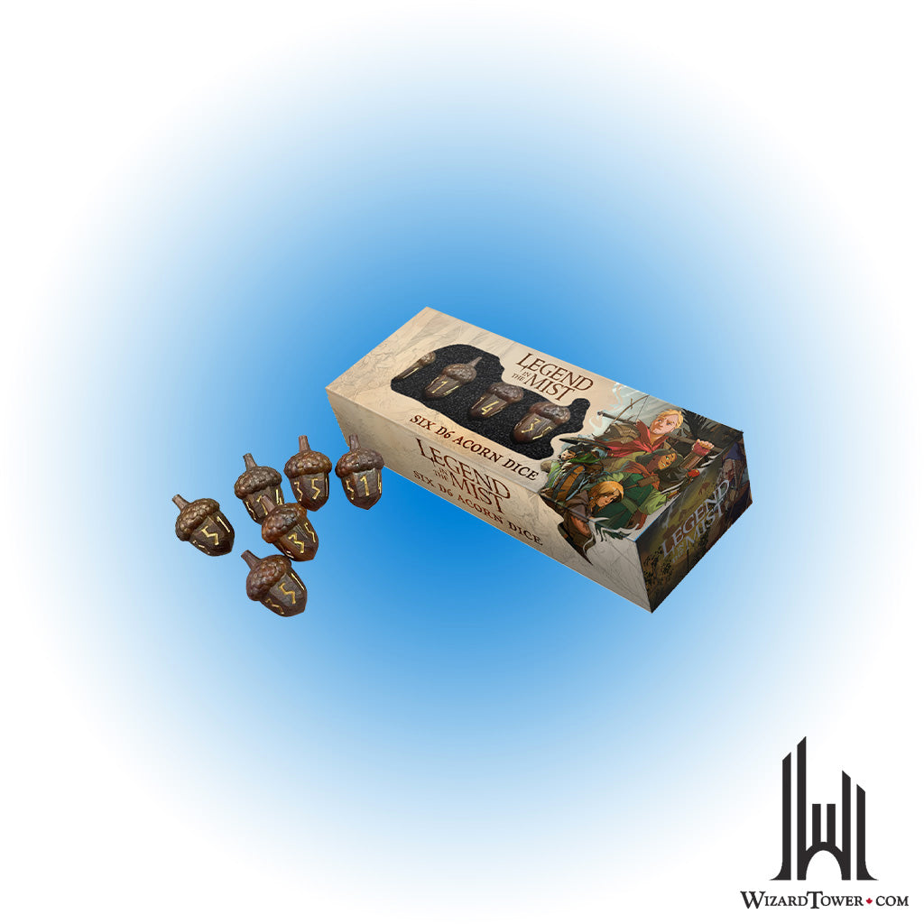 Dice - Legend In The Mist Resin d6 Acorn Dice Set