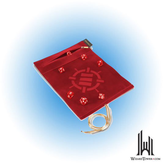 Dice Case - AP Enhance Tabletop Roll on a Scroll & 7PC Acrylic Dice Set Red