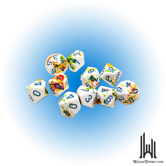 Dice Set - Brush Breezy / Blue d10 10ct