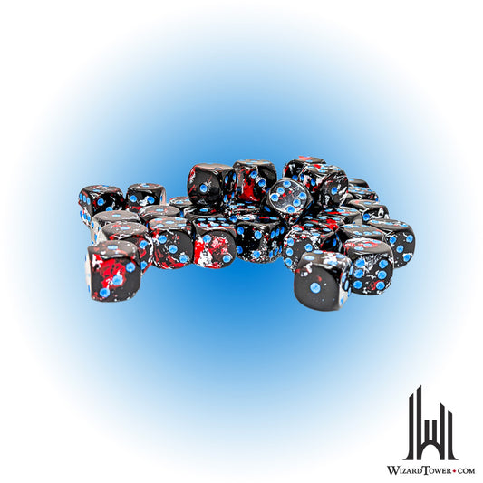 Dice Set - Brush Dark Side / Blue 12mm d6 36ct
