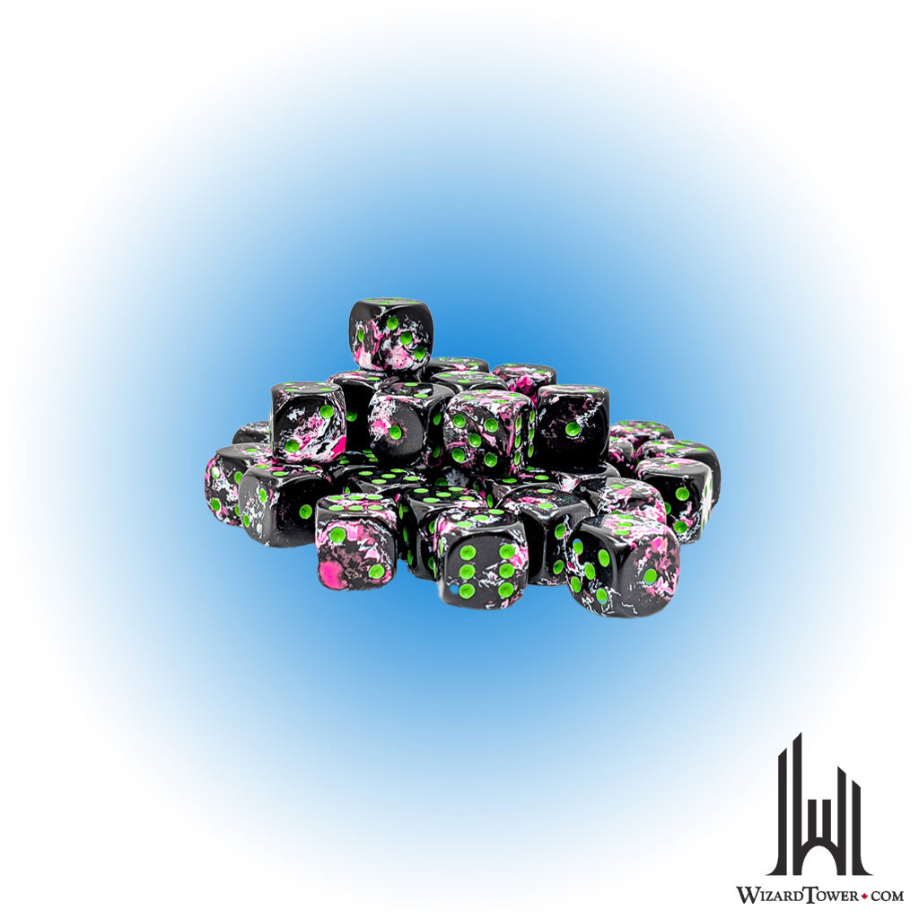 Dice Set - Brush Paintball / Green 12mm d6 36ct
