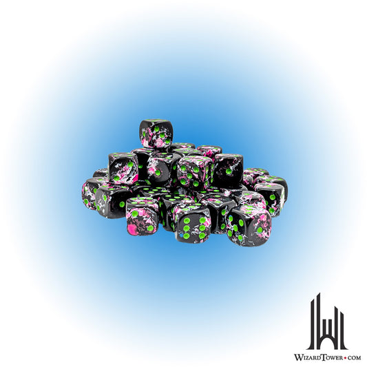 Dice Set - Brush Paintball / Green 12mm d6 36ct