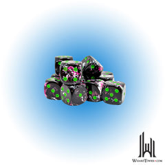 Dice Set - Brush Paintball / Green 16mm d6 12ct