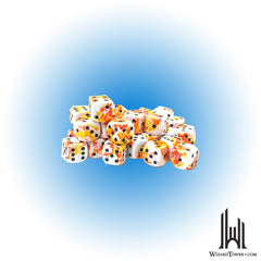 Dice Set - Brush Sunrise / Black 12mm d6 36ct