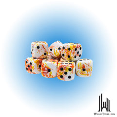 Dice Set - Brush Sunrise / Black 16mm d6 12ct