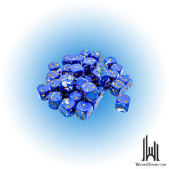 Dice Set - Brush Wavebreak / Gold 12mm d6 36ct