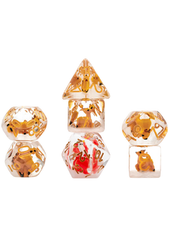 Dice Set - Christmas Dice Santa & Reindeer 7ct