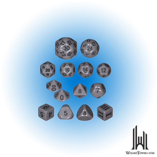 Dice Set - DCC Opaque Grey 14ct