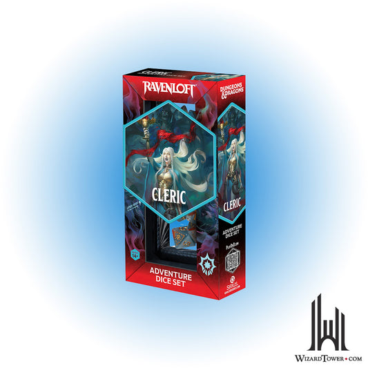 Dice Set - DnD Adventure Cleric Light Blue / Red 15ct