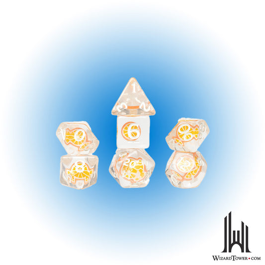Dice Set - Fruit Slice - Orange 7ct