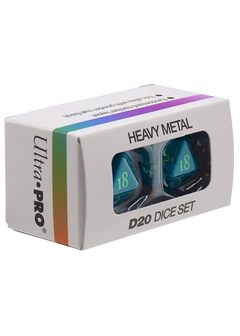 Dice Set - Heavy Metal Vivid Teal d20 2ct