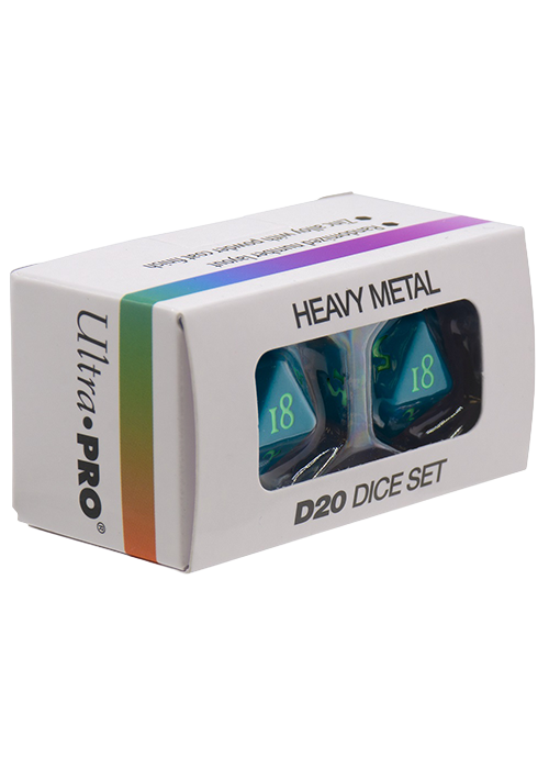 Dice Set - Heavy Metal Vivid Teal d20 2ct