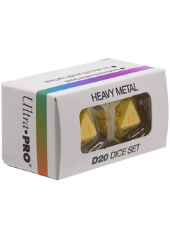 Dice Set - Heavy Metal Vivid Yellow d20 2ct