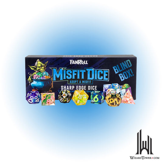 Dice Set - Mystery Misfit Sharp Edge Resin Polyhedral Dice