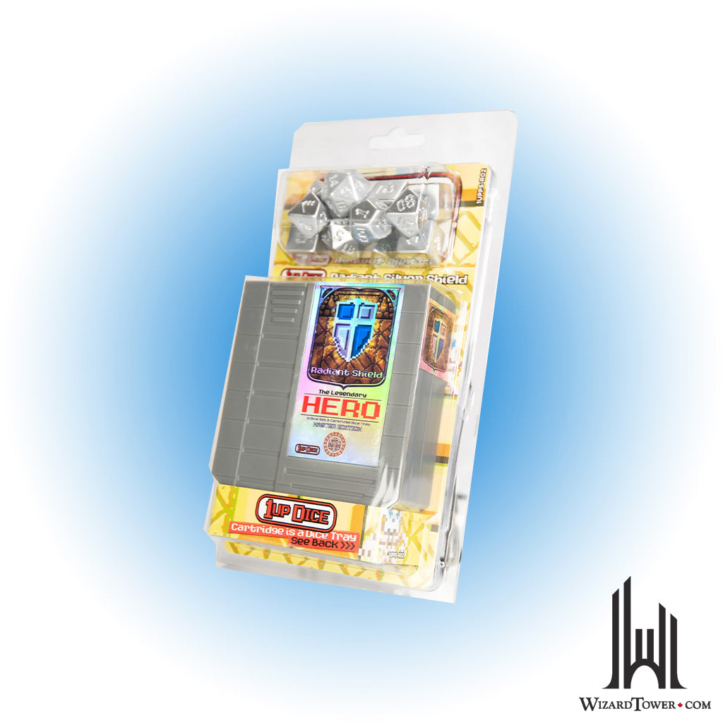 Dice Set - Radiant Silver Shield 11ct