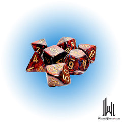 Dice Set - Scarab Mega-Hedral Blue Blood/Gold 7ct