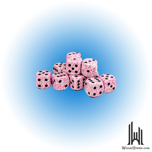 Dice Set - Speckled Pink 16mm d6 12ct