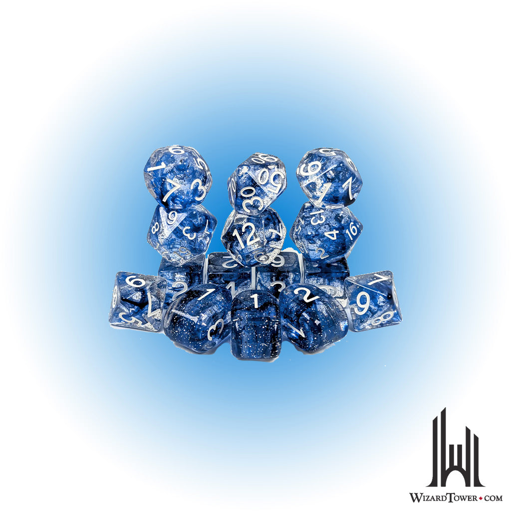 Dice Set - Sunken Silver 15ct