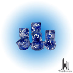 Dice Set - Sunken Silver 7ct
