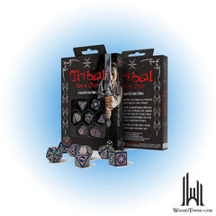 Dice Set - Tribal Blue-Green / Beige
