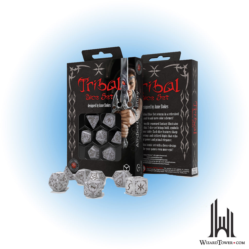 Dice Set - Tribal Pearl and Brown