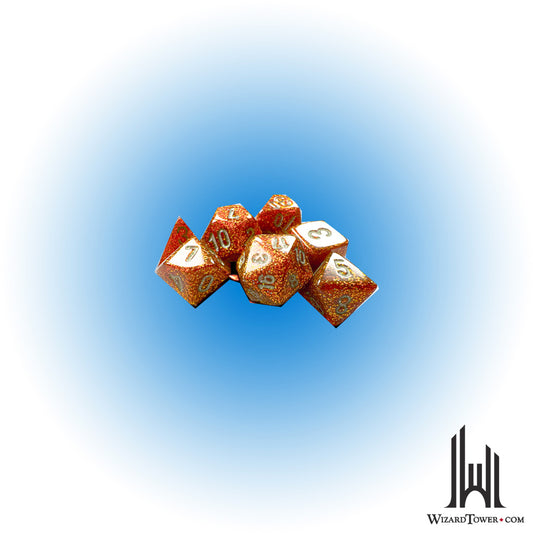 Dice Set - Glitter Gold / Silver Mini 7ct