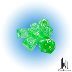 Dice Set - Nebula Gelatinous / White 7ct