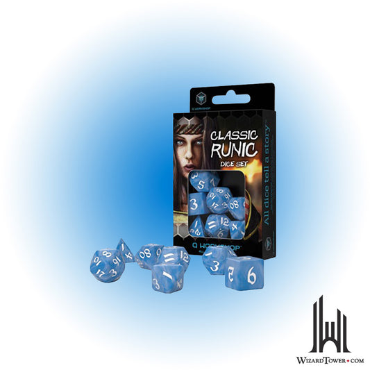 Dice Set - Runic Glacier / White 7ct