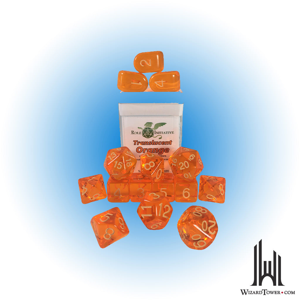Dice Set - Translucent Orange / Light Orange 15ct