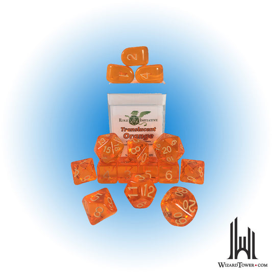 Dice Set - Translucent Orange / Light Orange 15ct