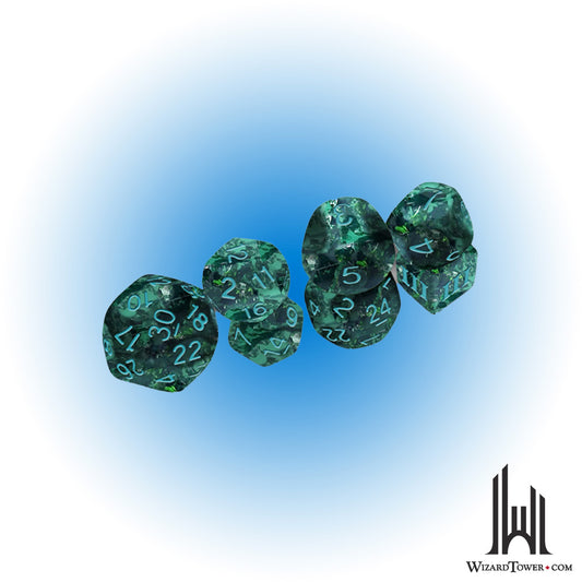 Dice Set - Verdigris Grecian Dice Set - 7ct